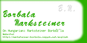 borbala marksteiner business card